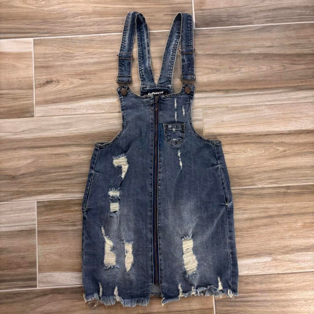 Vintage Distressed Dollhouse Jean Overalls